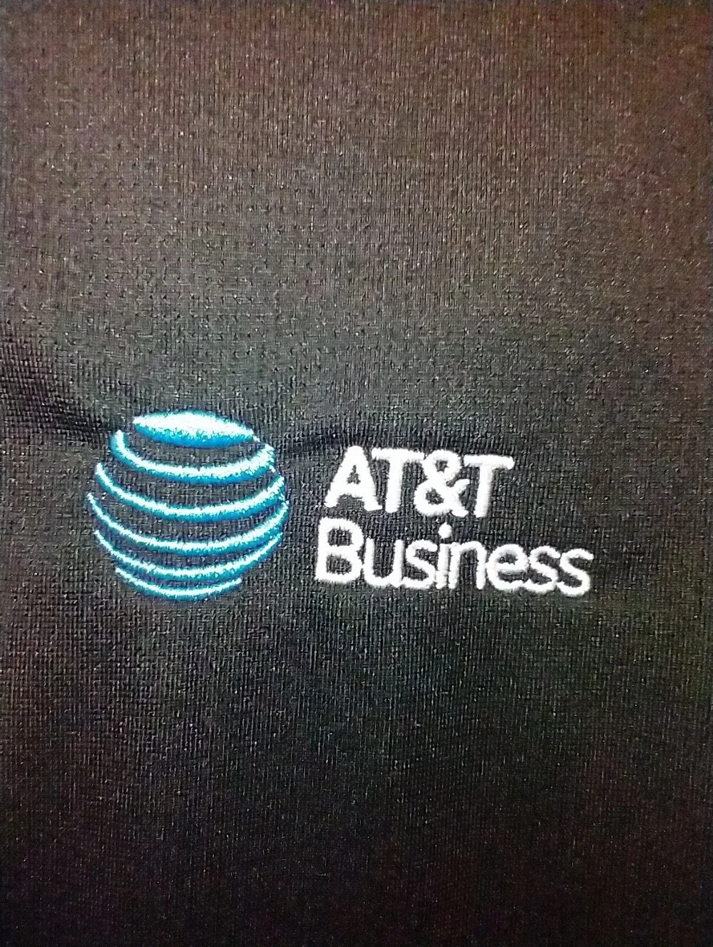 Nike Black Short Sleeve Polo Shirt Men's sz Medium AT&T Business Logo.